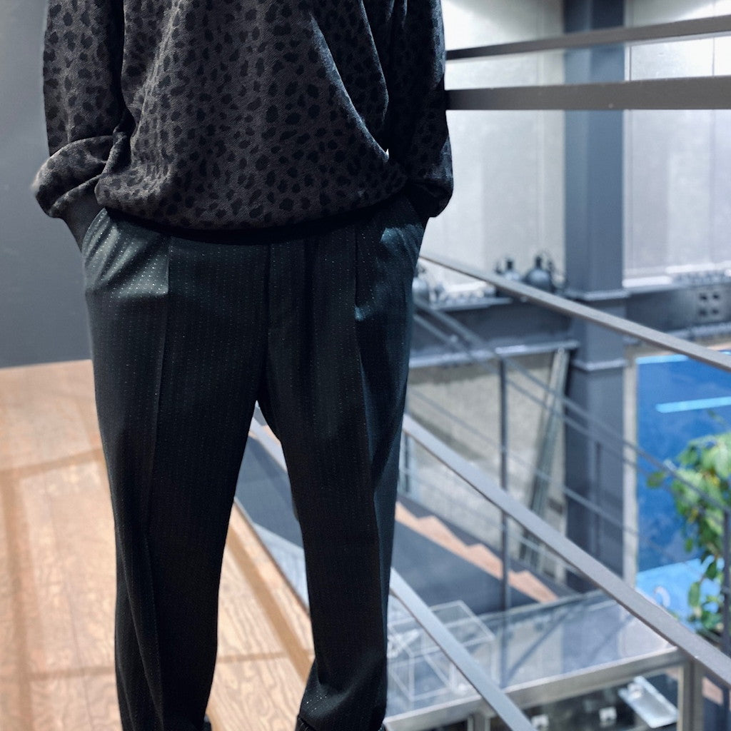 PLEATED TROUSERS -TYPE 2- #GREEN [23FWE-WMP-TR04] – cocorozashi