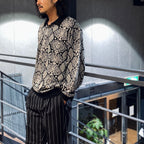 PYTHON KNIT POLO SHIRT #WHITE [23FW-WMK-KN21]