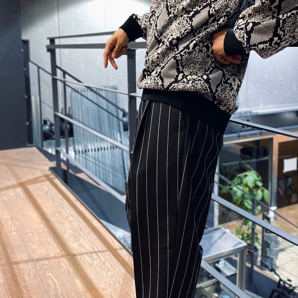 PLEATED TROUSERS -TYPE 2- #BLACK [23FWE-WMP-TR03]