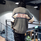 我他媽的問題圓領針織衫 #灰色 [SC2320-KN11]