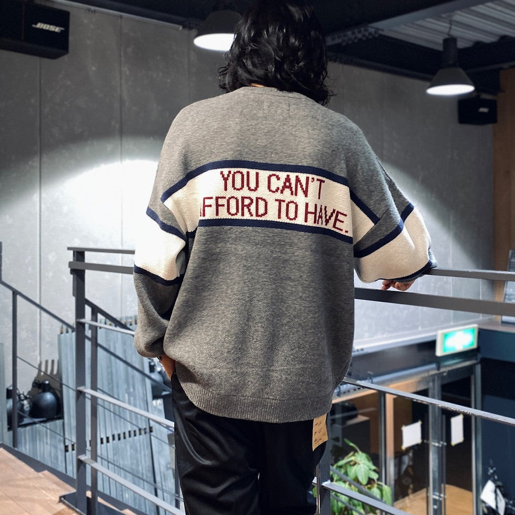 我他媽的問題圓領針織衫 #灰色 [SC2320-KN11]