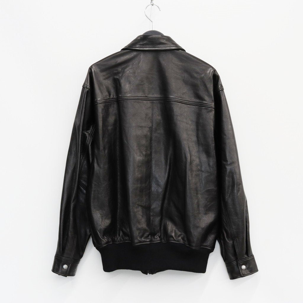 LEATHER JACKET #BLACK [23FW-WMO-BL01]