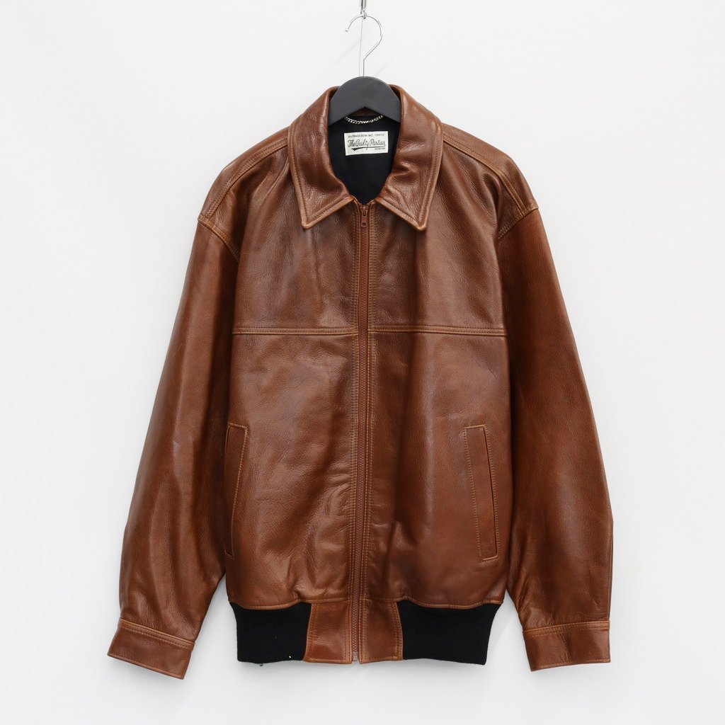 LEATHER JACKET #BROWN [23FW-WMO-BL01]