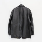 LEATHER SINGLE BREASTED JACKET -TYPE 2- #BLACK [23FW-WMO-JK02]