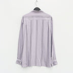 STRIPED OPEN COLLAR SHIRT L/S -TYPE 1- #PURPLE [23FW-WMS-OC05]