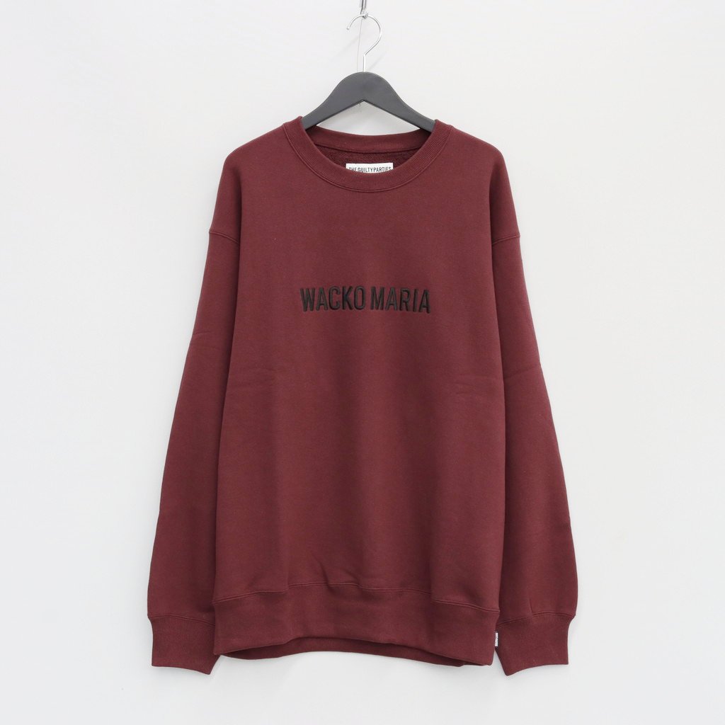 MIDDLE WEIGHT CREW NECK SWEAT SHIRT #BURGUNDY [23FW-WMC-SS08]