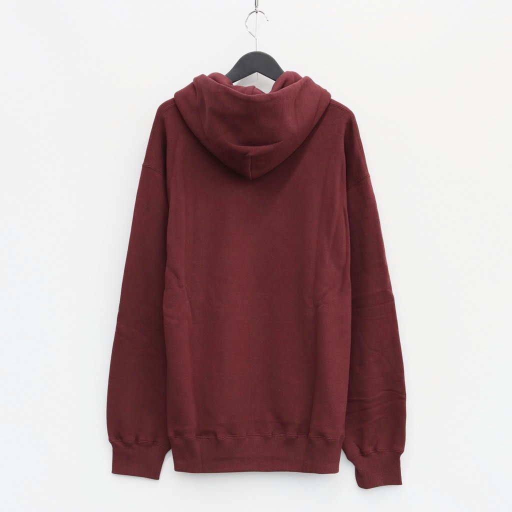 MIDDLE WEIGHT PULLOVER HOODED SWEAT SHIRT #BURGUNDY [23FW-WMC-SS07]