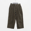 RHOMBUS CORDUROY BAGGY SLACKS #BLACK [FW23-B05]