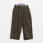 RHOMBUS CORDUROY BAGGY SLACKS #BLACK [FW23-B05]