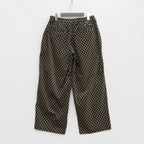 RHOMBUS CORDUROY BAGGY SLACKS #BLACK [FW23-B05]