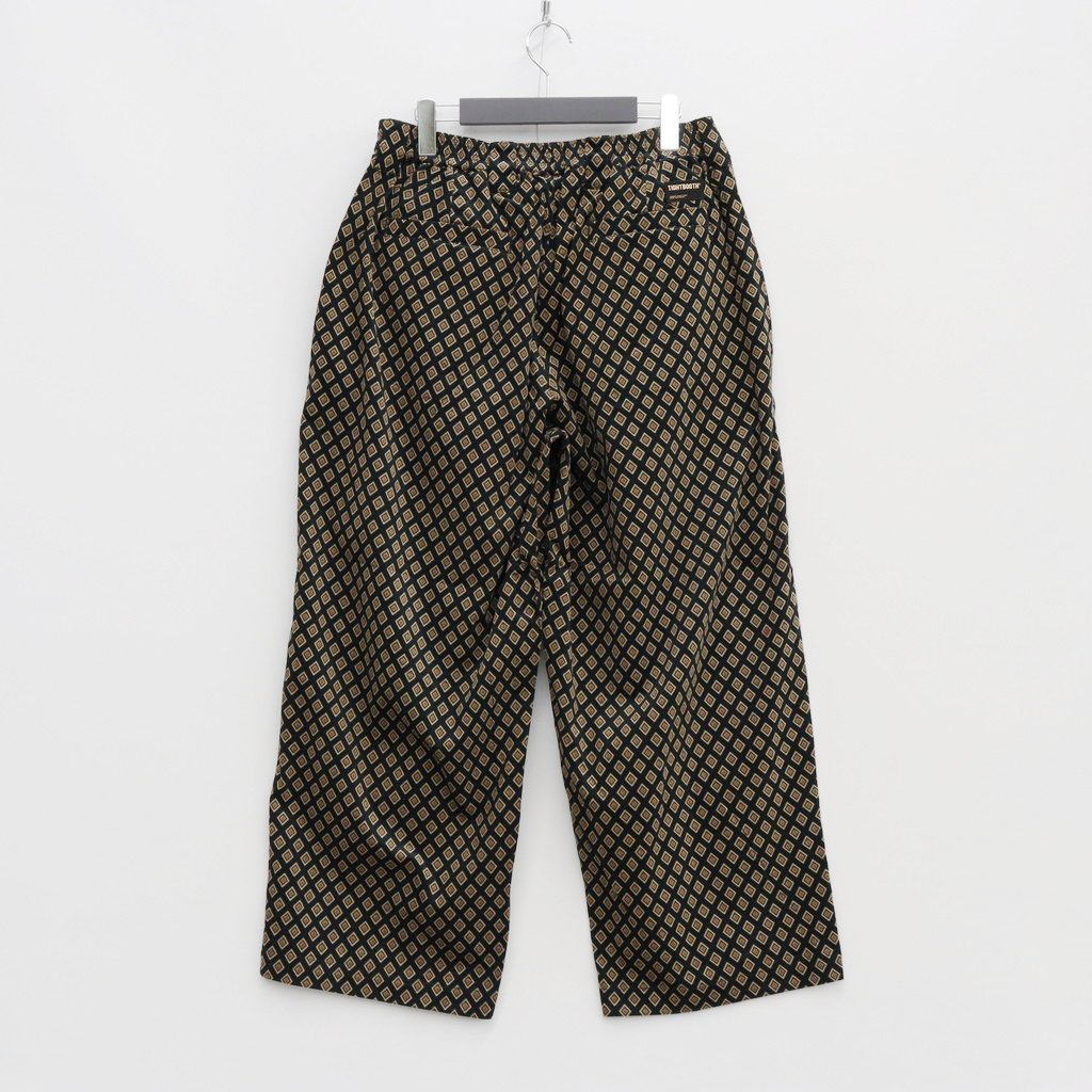 RHOMBUS CORDUROY BAGGY SLACKS #BLACK [FW23-B05]