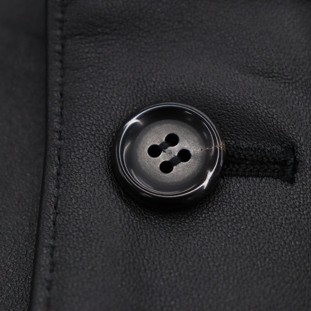 LEATHER SINGLE BREASTED JACKET -TYPE 2- #BLACK [23FW-WMO-JK02]