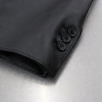 LEATHER SINGLE BREASTED JACKET -TYPE 2- #BLACK [23FW-WMO-JK02]