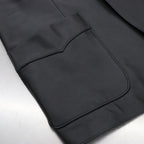 LEATHER SINGLE BREASTED JACKET -TYPE 2- #BLACK [23FW-WMO-JK02]