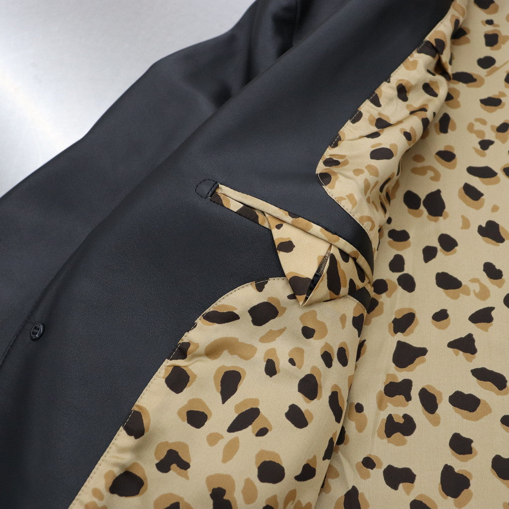 LEATHER SINGLE BREASTED JACKET -TYPE 2- #BLACK [23FW-WMO-JK02]