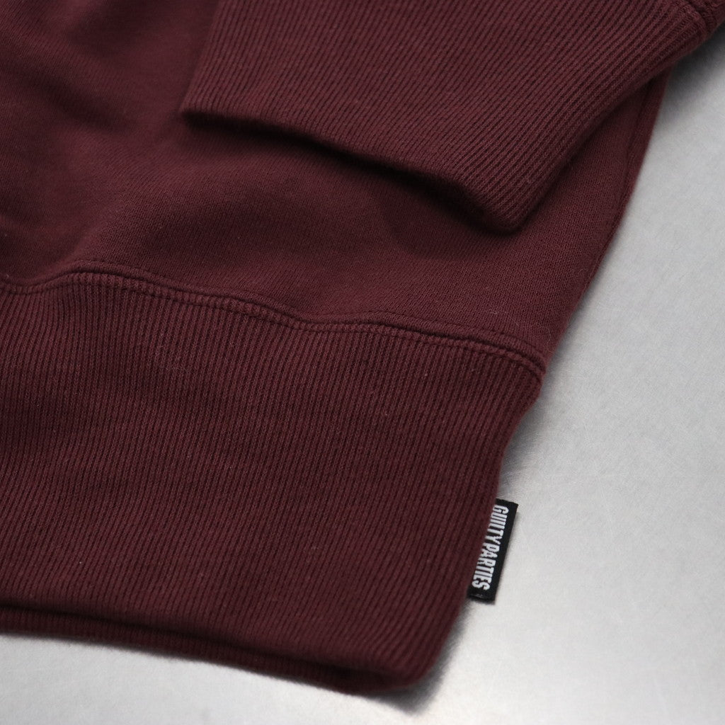 MIDDLE WEIGHT CREW NECK SWEAT SHIRT #BURGUNDY [23FW-WMC-SS08]