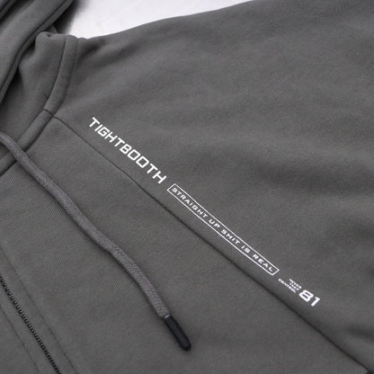 PYRAMID ZIP HOODIE #CHARCOAL [FW23-SW02]