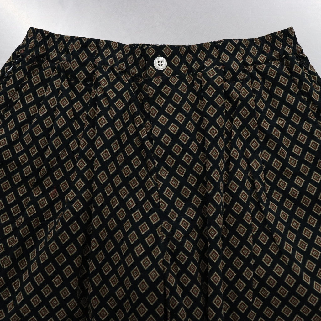 RHOMBUS CORDUROY BAGGY SLACKS #BLACK [FW23-B05]