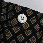 RHOMBUS CORDUROY BAGGY SLACKS #BLACK [FW23-B05]