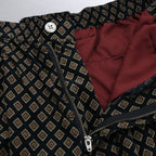 RHOMBUS CORDUROY BAGGY SLACKS #BLACK [FW23-B05]