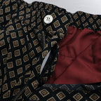 RHOMBUS CORDUROY BAGGY SLACKS #BLACK [FW23-B05]