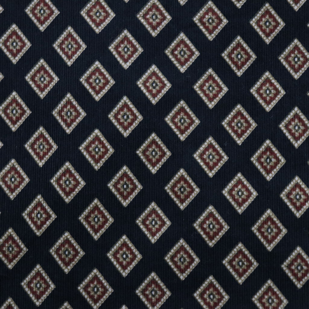 RHOMBUS CORDUROY BAGGY SLACKS #BLACK [FW23-B05]