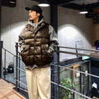 科技背包客羽絨背心 #棕色 [BW-24023W]