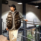 科技背包客羽絨背心 #棕色 [BW-24023W]