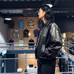 LEATHER JACKET #BLACK [23FW-WMO-BL01]