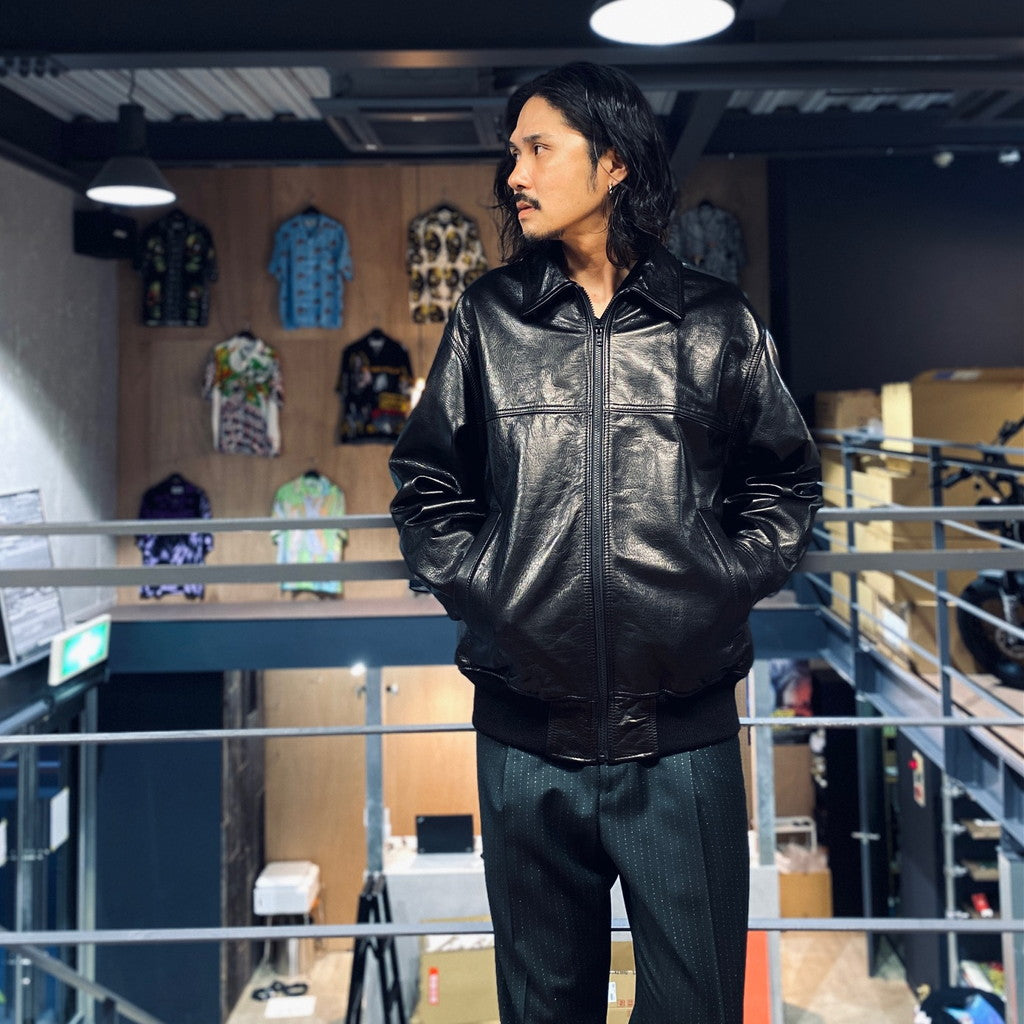 LEATHER JACKET #BLACK [23FW-WMO-BL01]