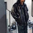 LEATHER JACKET #BLACK [23FW-WMO-BL01]