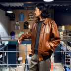 LEATHER JACKET #BROWN [23FW-WMO-BL01]