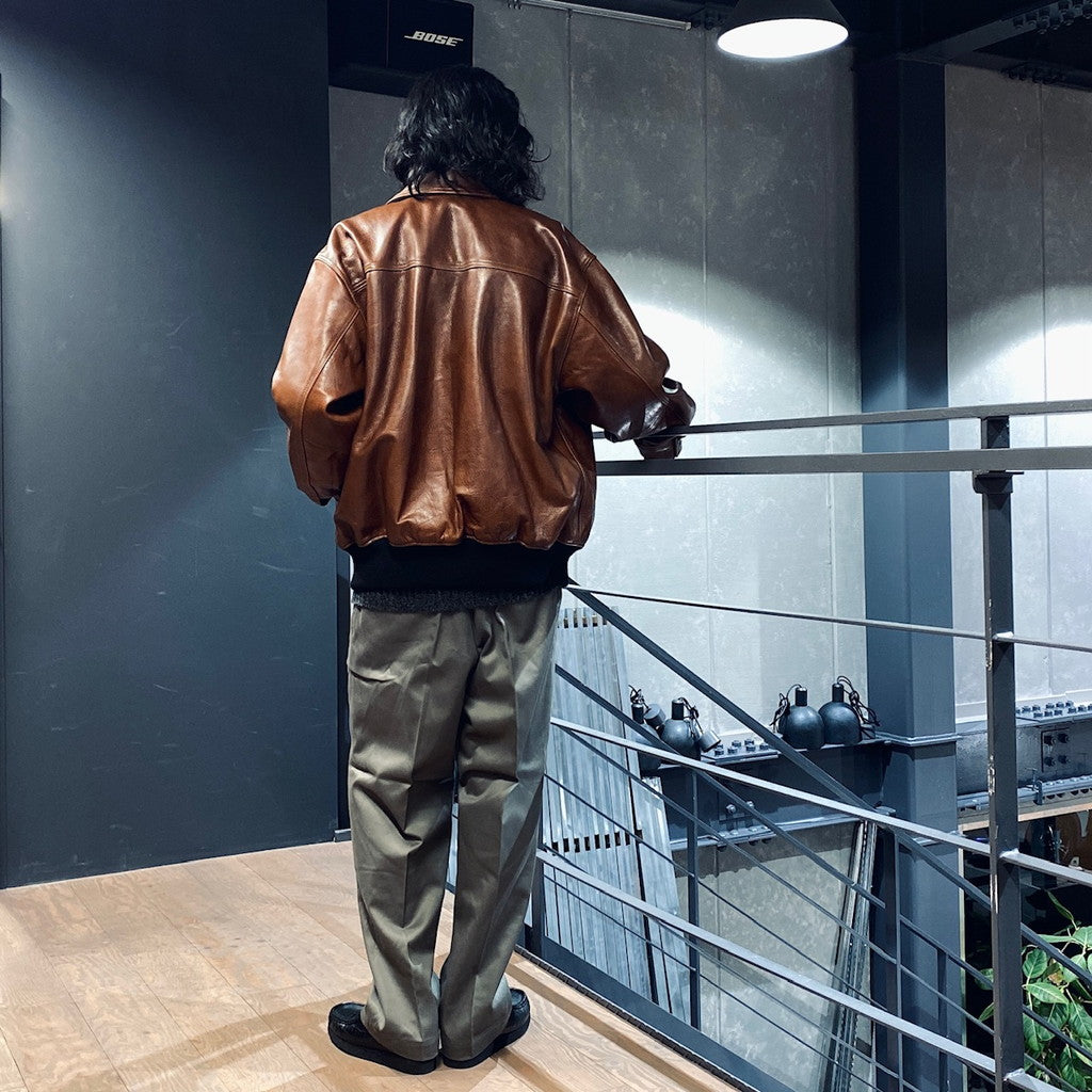 LEATHER JACKET #BROWN [23FW-WMO-BL01]