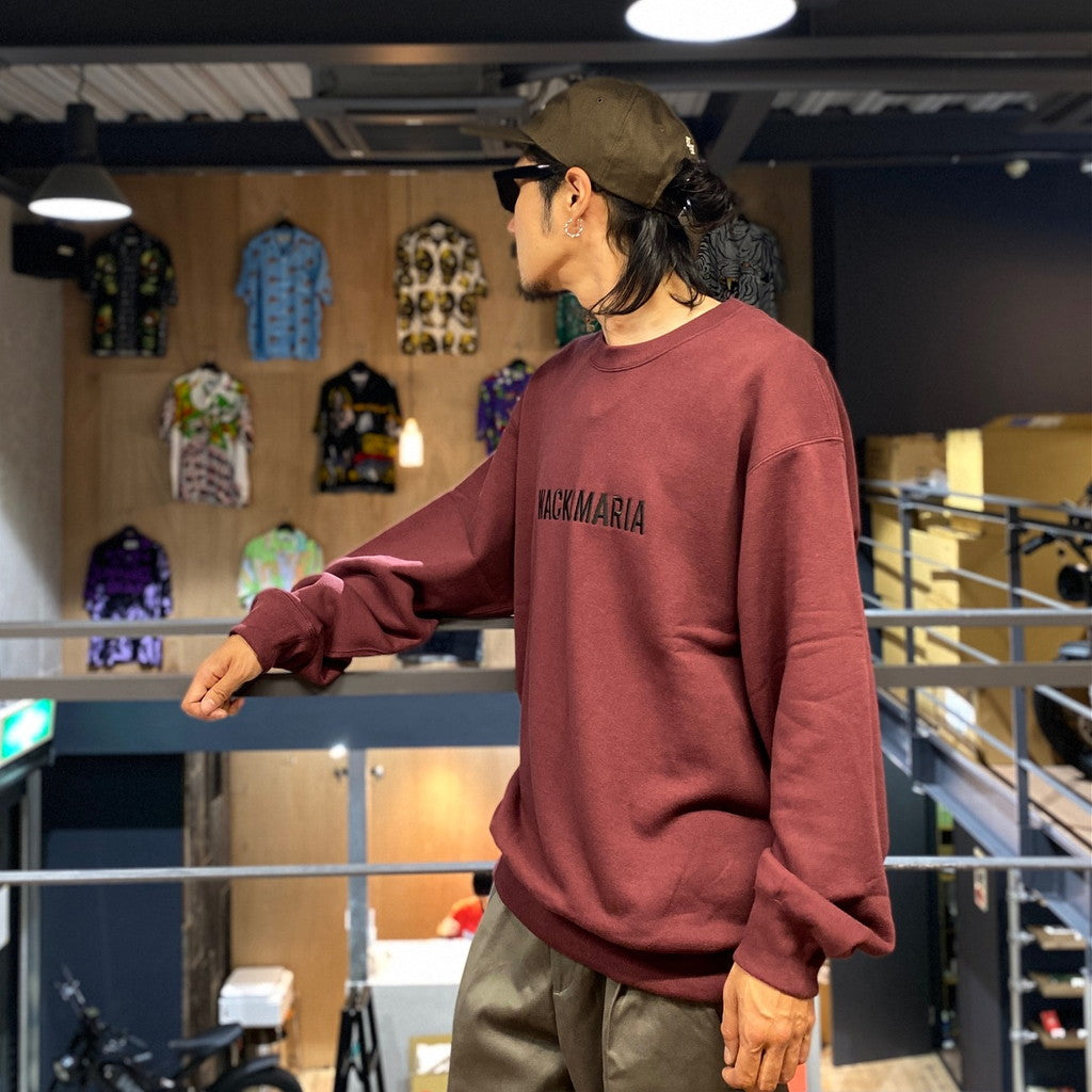中量級圓領運動衫 #BURGUNDY [23FW-WMC-SS08]