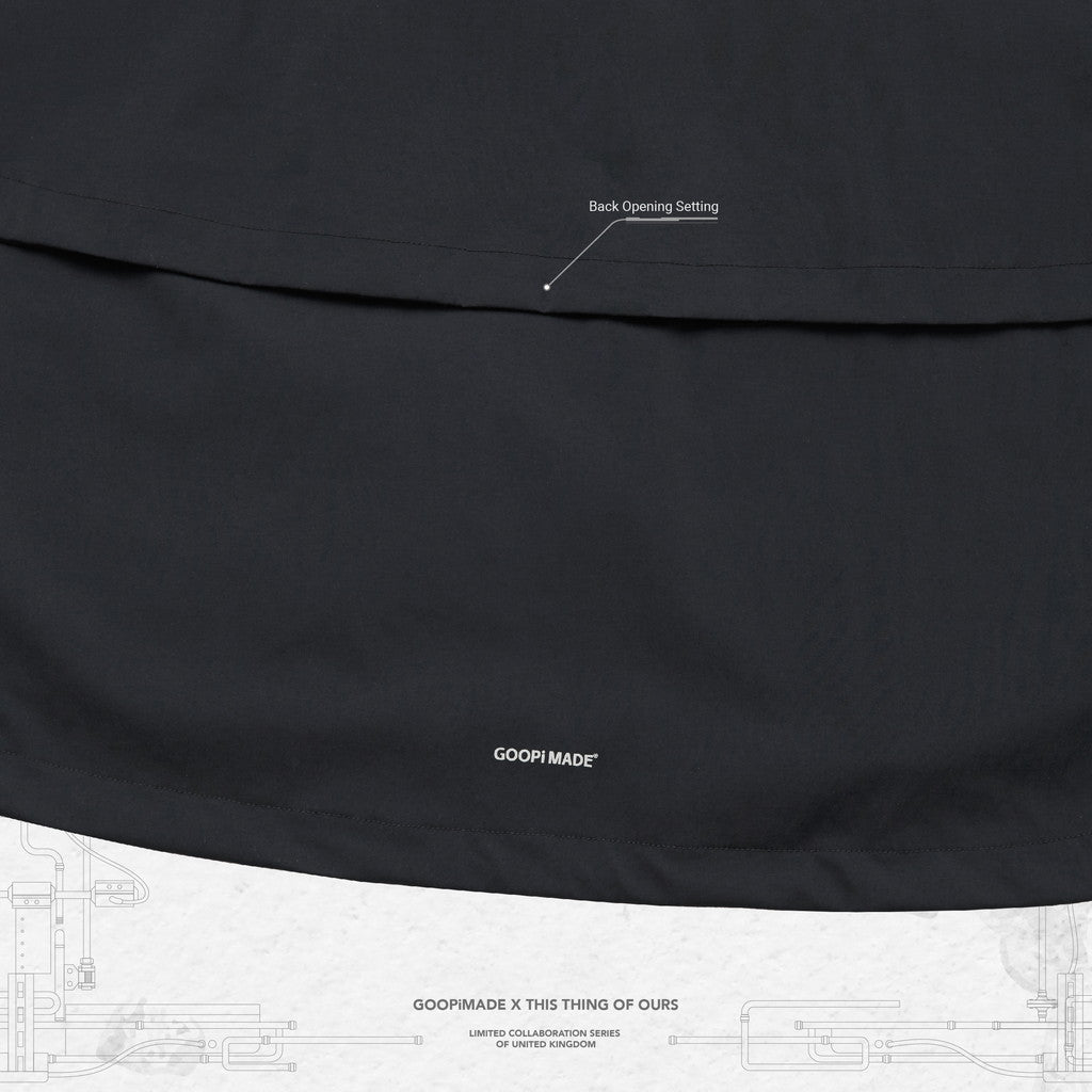 「Gof-A3」Tech-Meander 套頭外套#BLACK [GOOPI-23AW-SEP-01]