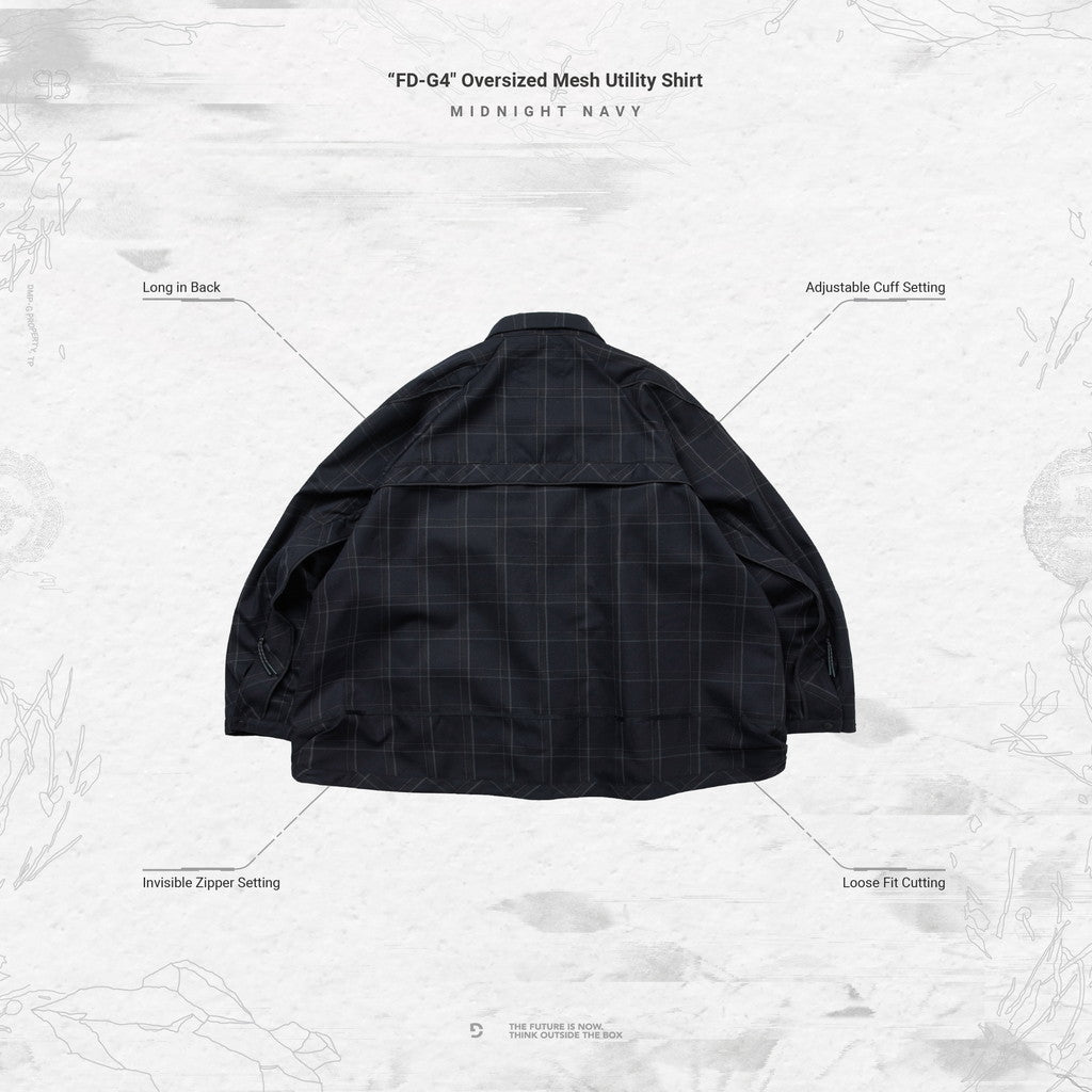 「FD-G4」超大網狀實用襯衫#MIDNIGHT NAVY [GOOPI-23AW-SEP-03]