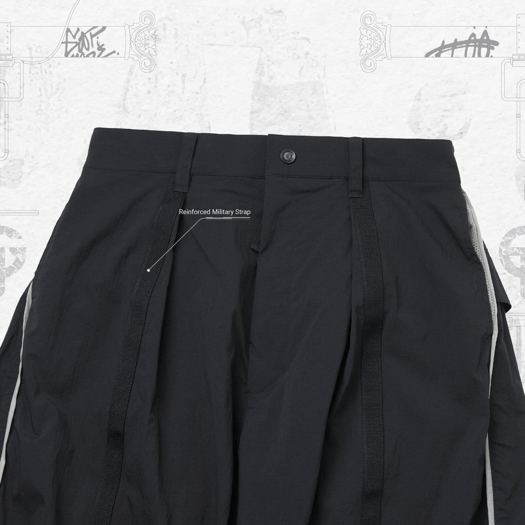 「Gof-P5」雙曲線實用運動褲#BLACK [GOOPI-23AW-SEP-02]