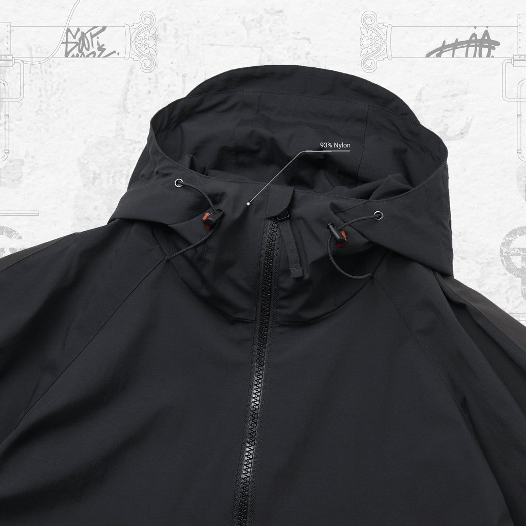 「Gof-A3」Tech-Meander 套頭外套#BLACK [GOOPI-23AW-SEP-01]