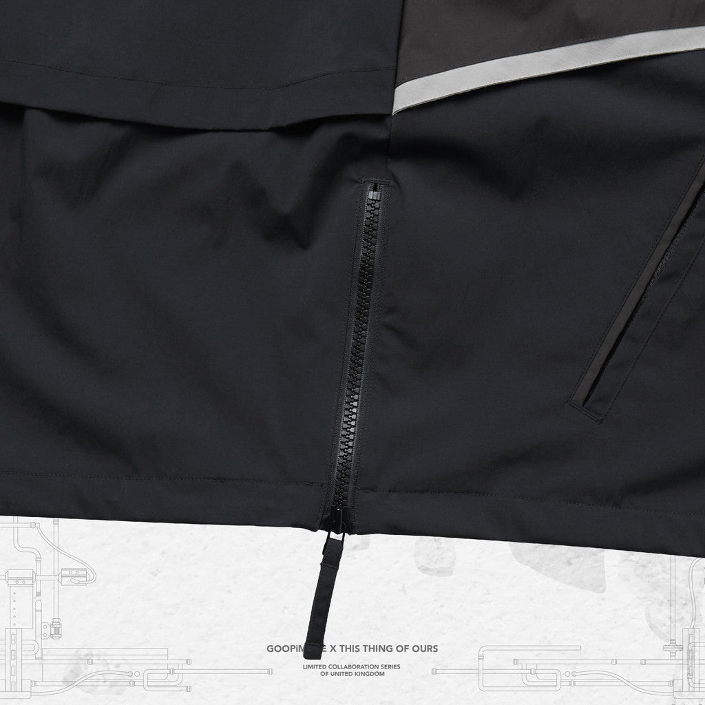 「Gof-A3」Tech-Meander 套頭外套#BLACK [GOOPI-23AW-SEP-01]