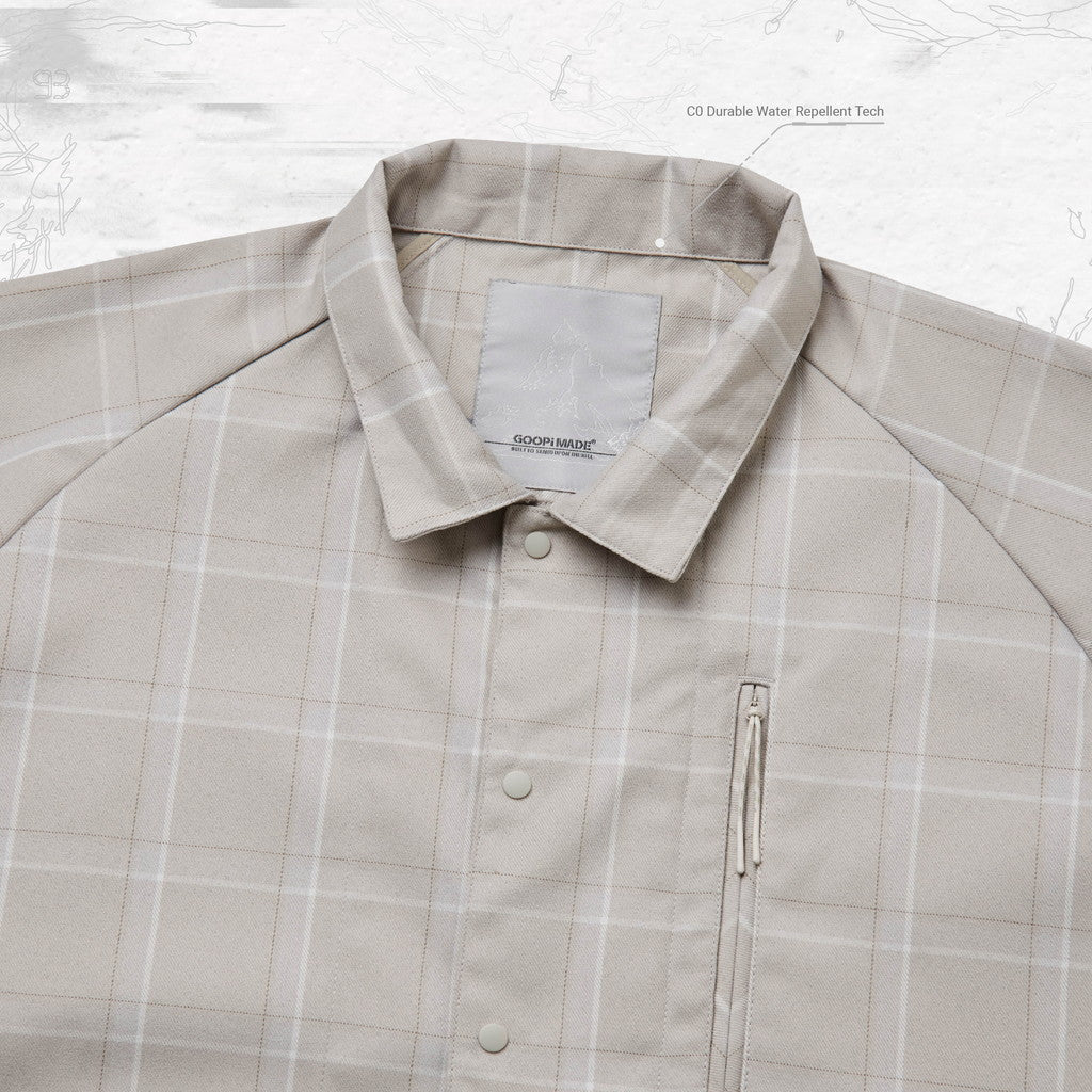 「FD-G4」 Oversized Mesh Utility Shirt #BEIGE [GOOPI-23AW-SEP-03]