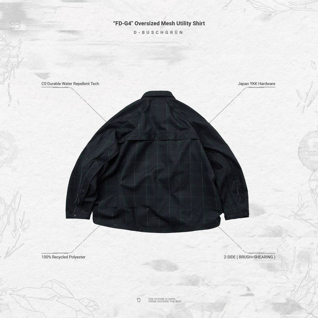 「FD-G4」超大網狀實用襯衫#D-BUSCHGRUN [GOOPI-23AW-SEP-03]