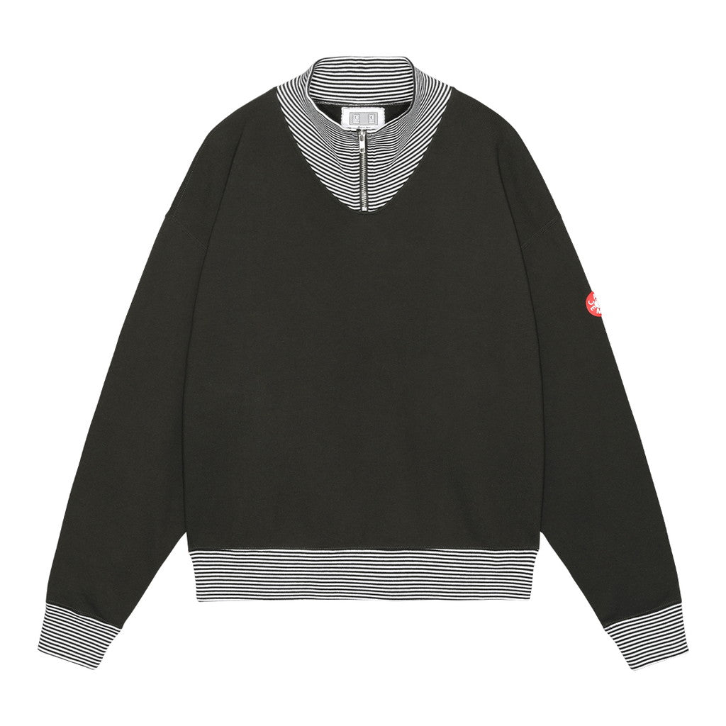 HALF ZIP CASUAL SWEAT #BLACK [CES24CS04]