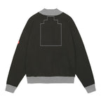 HALF ZIP CASUAL SWEAT #BLACK [CES24CS04]