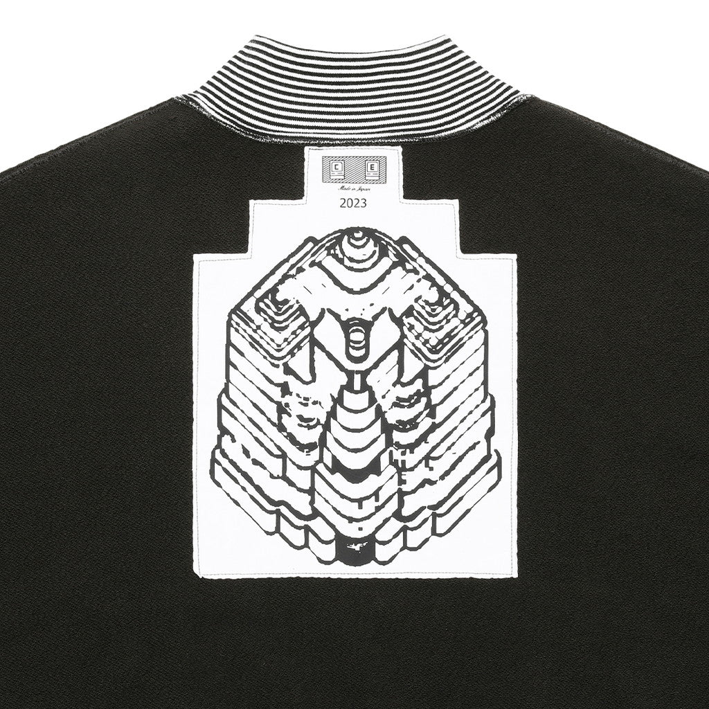 HALF ZIP CASUAL SWEAT #BLACK [CES24CS04]