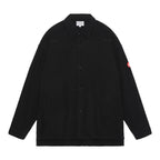 貼邊口袋大襯衫#黑色 [CES24SH08]