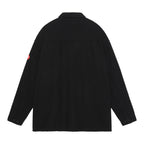 貼邊口袋大襯衫#黑色 [CES24SH08]