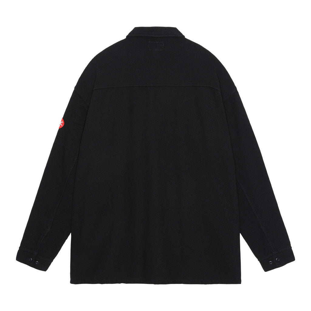 貼邊口袋大襯衫#黑色 [CES24SH08]