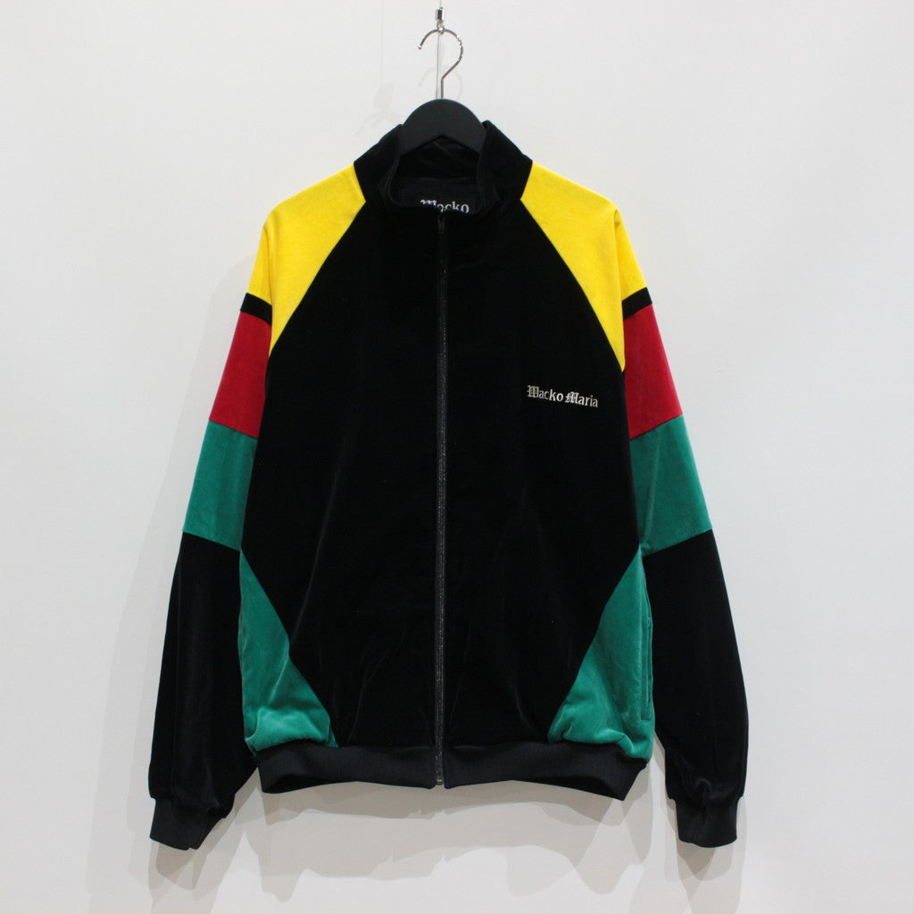 VELVETEEN TRACK JACKET #BLACK/GREEN [23FW-WMO-TJ06]