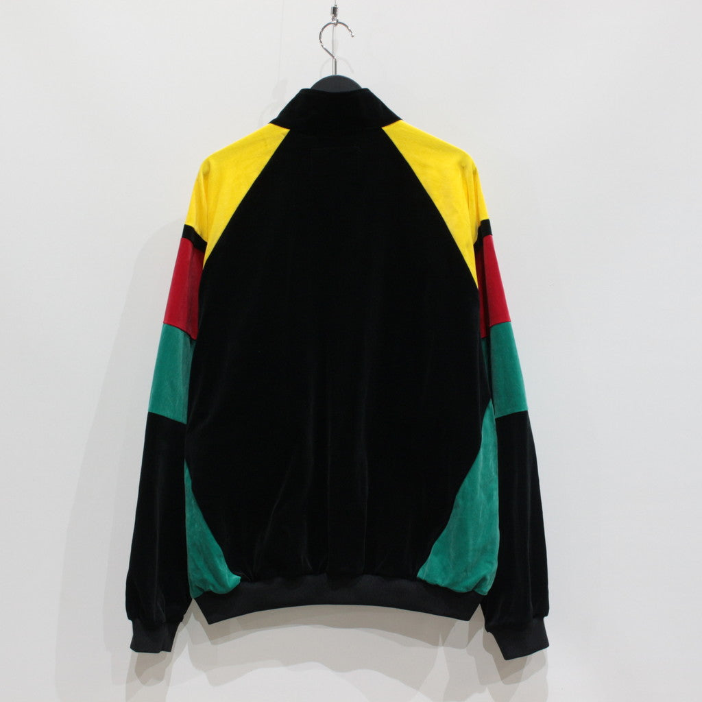 VELVETEEN TRACK JACKET #BLACK/GREEN [23FW-WMO-TJ06]