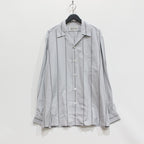 STRIPED OPEN COLLAR SHIRT L/S -TYPE 2- #GRAY [23FW-WMS-OC06]